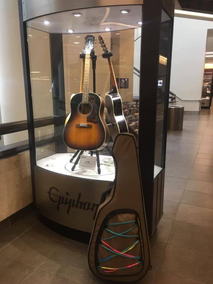 Epiphone Guitars has a display at the Opry. Mine feels right at home